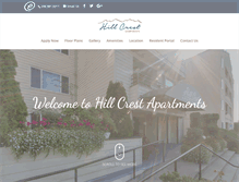 Tablet Screenshot of hillcrestapartment.com